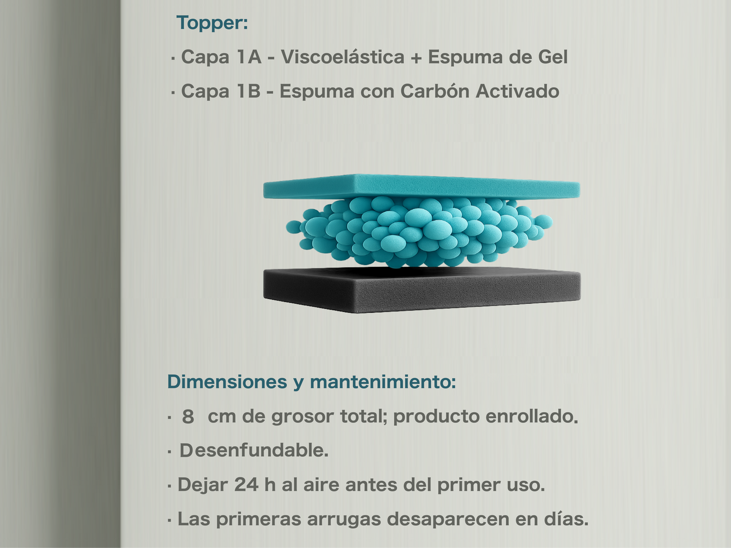 TOPPER LIFT 1.2 · Estructuras no incluidas ·